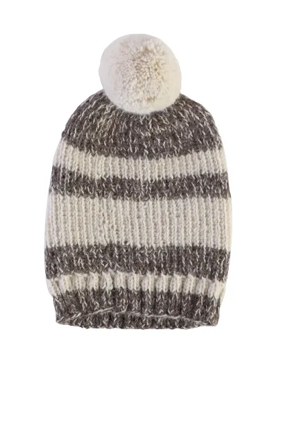 Pampa Striped Pom Beanie