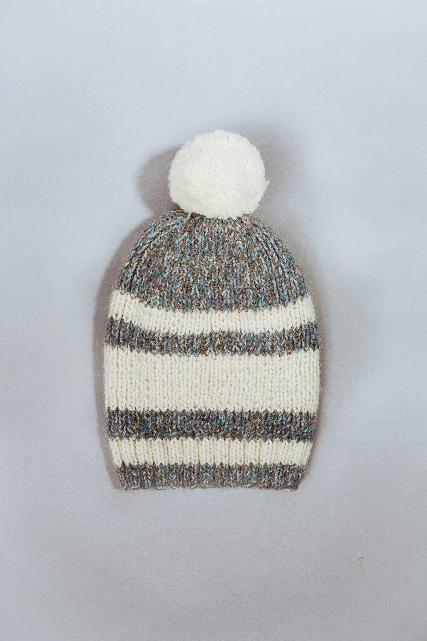 Pampa Striped Pom Beanie