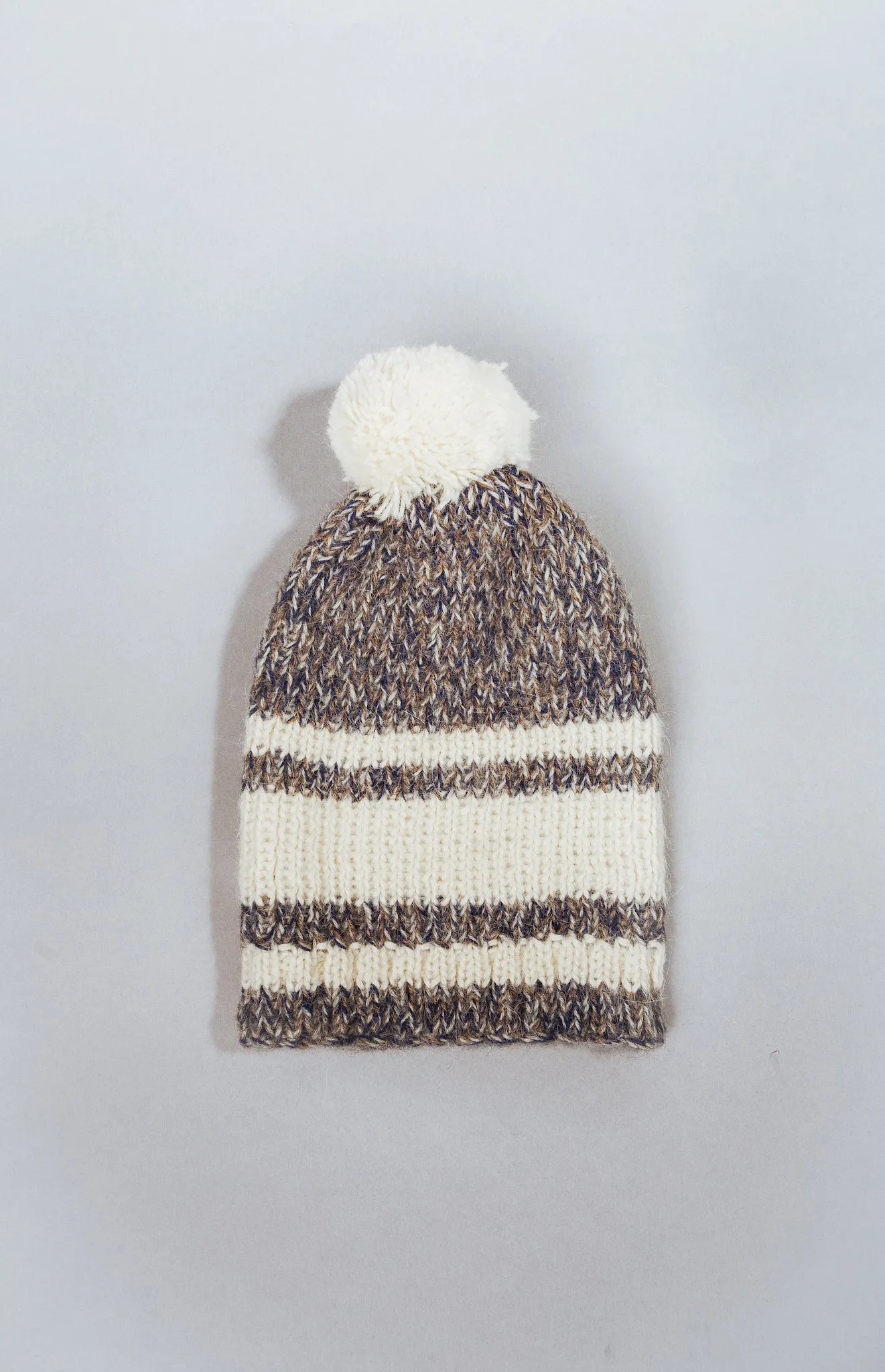 Pampa Striped Pom Beanie