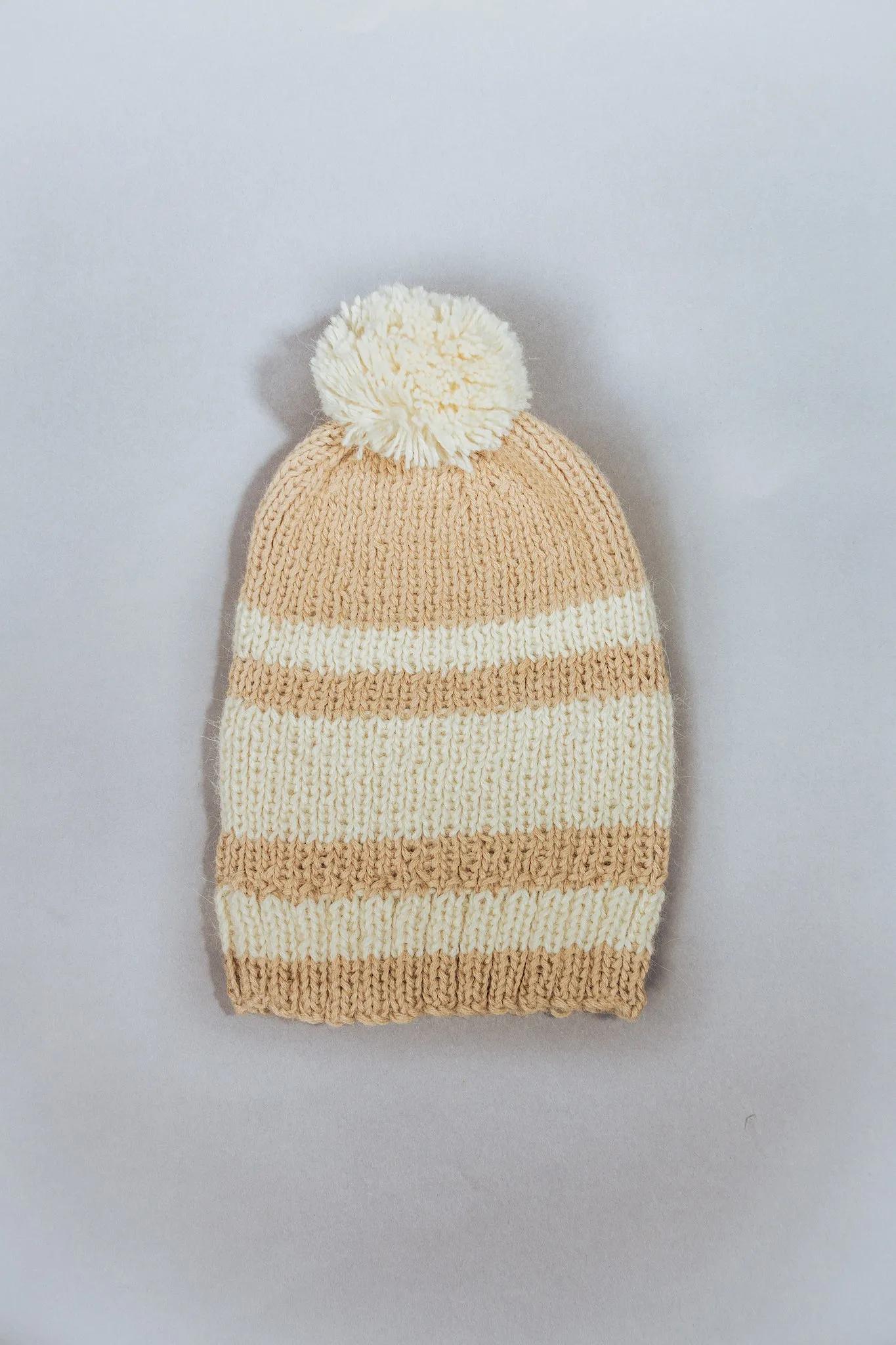 Pampa Striped Pom Beanie