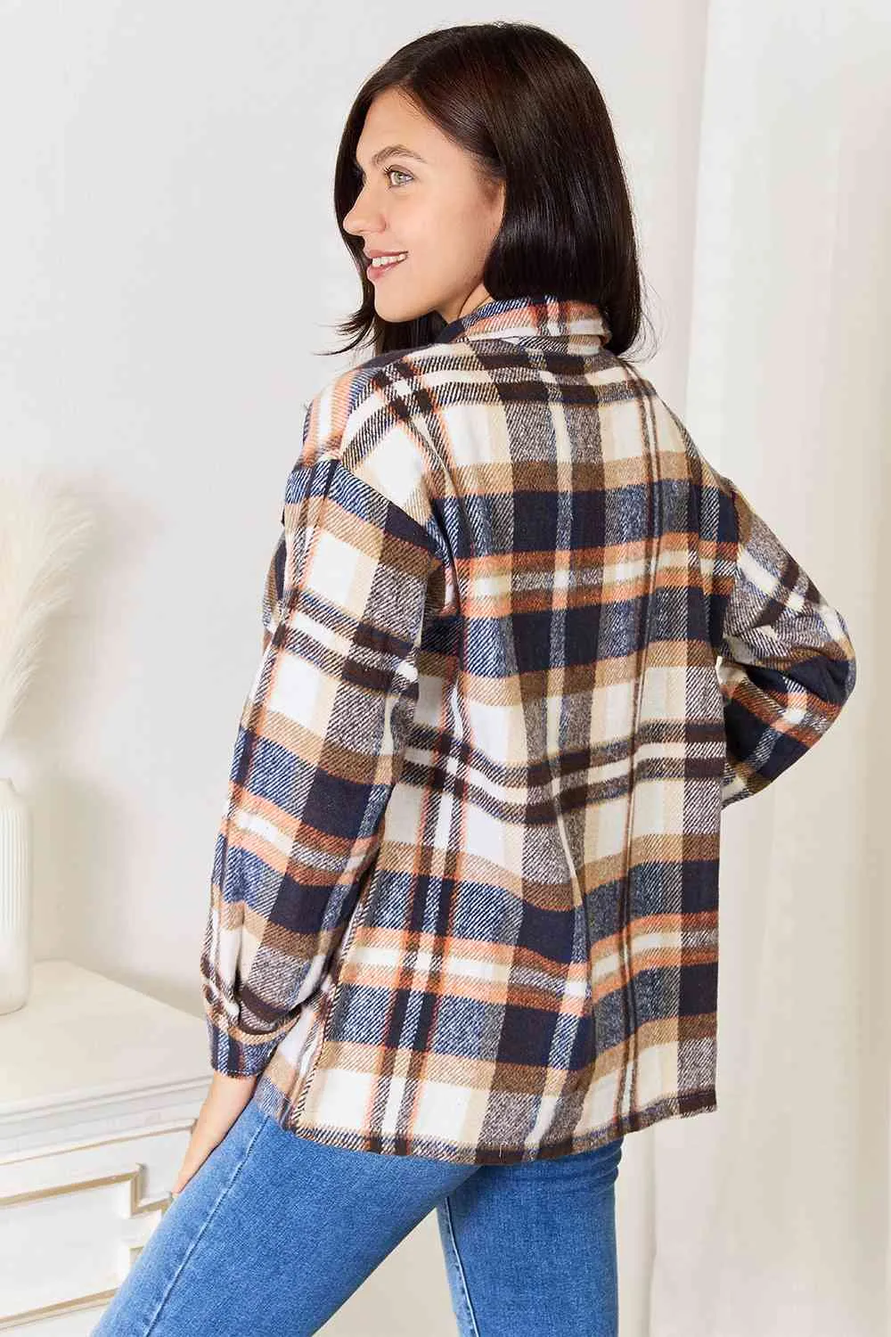 PRE-ORDER: Plaid Button Front Shacket