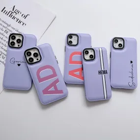 Puffer Silicon iPhone Customised Case  ( Light Purple )