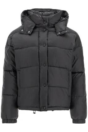 "down jacket with logo patch 103821 A1ZR NERO LIMOUSINE