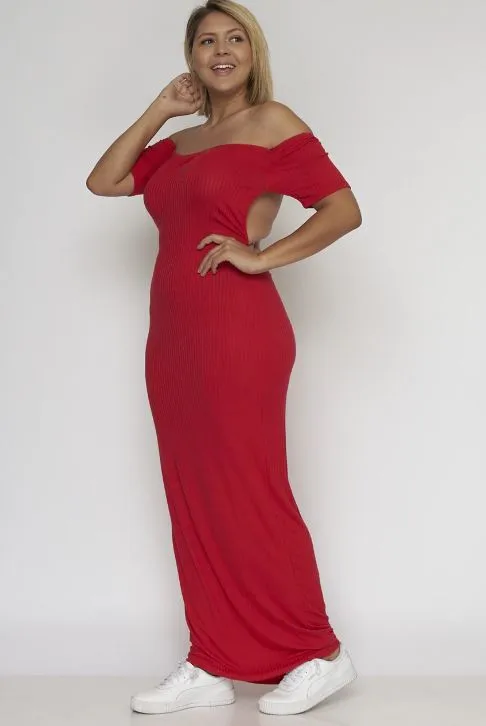 Red Plus Size Maxi Dress