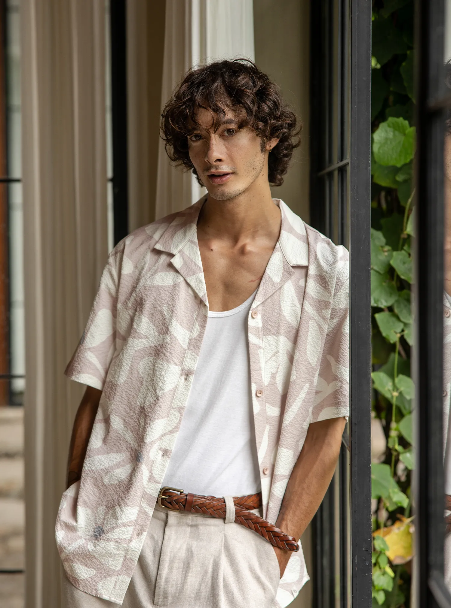 Resort Shirt (Seersucker Field Cream)