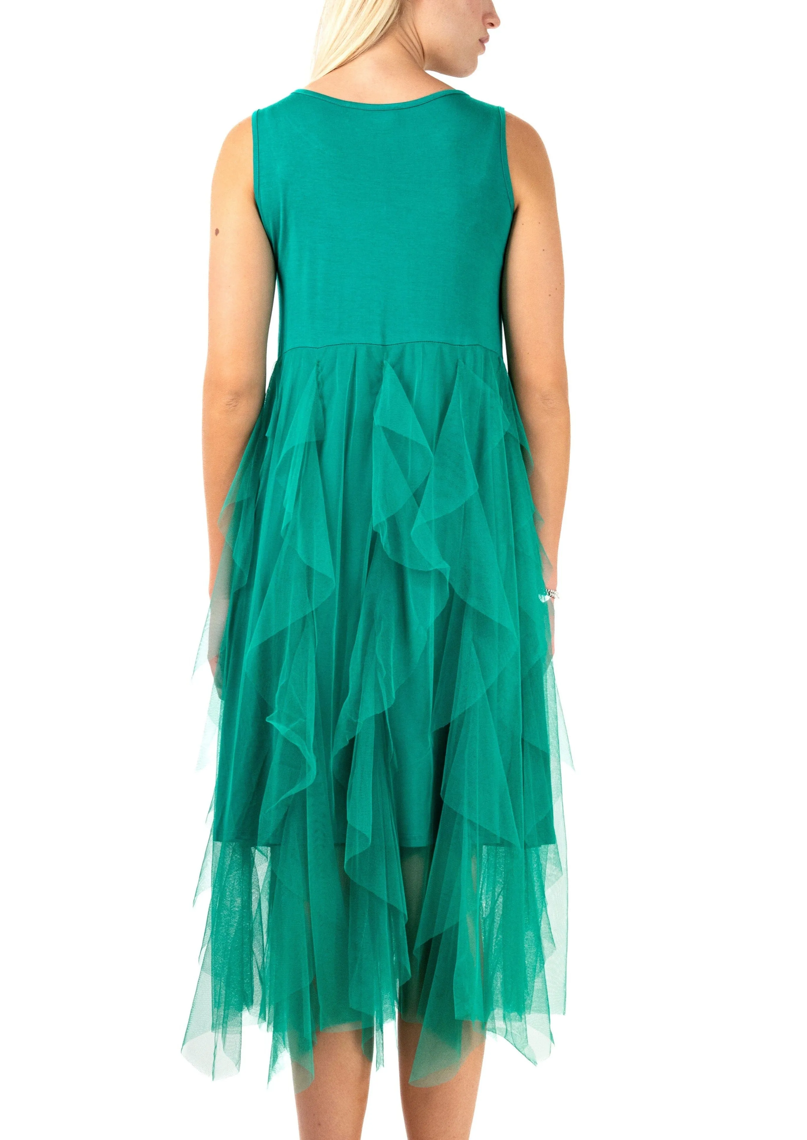 Ruffle Tulle Slip Dress