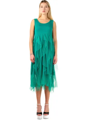 Ruffle Tulle Slip Dress