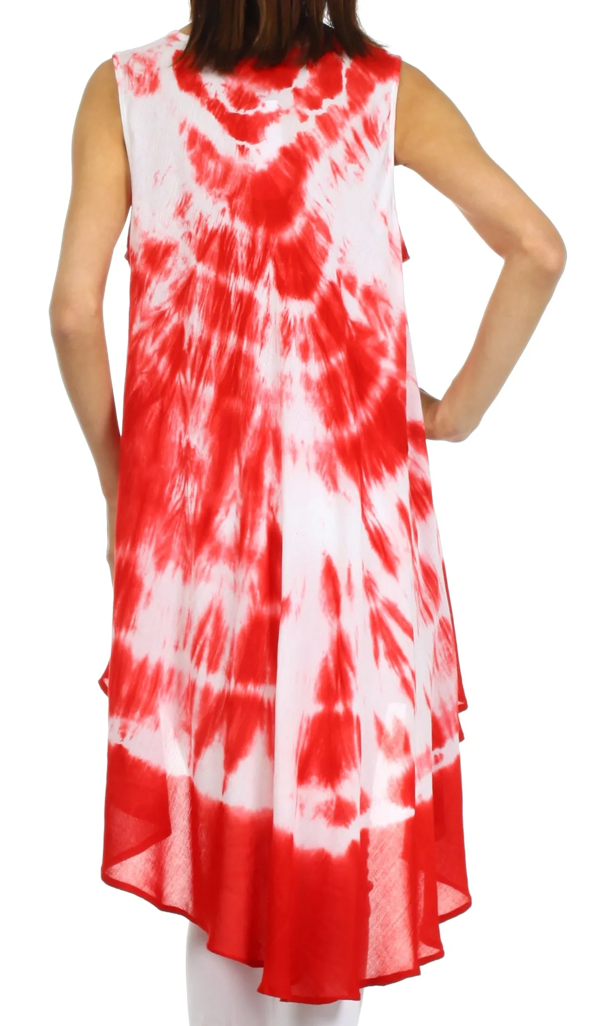 Sakkas Star Dancer Caftan Tank Hi Lo Dress / Cover Up