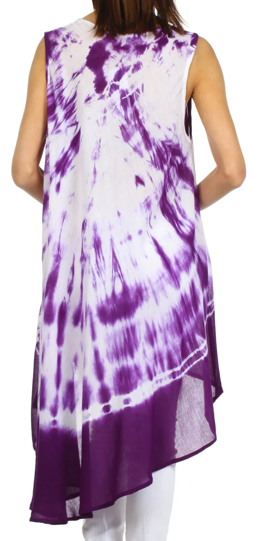 Sakkas Star Dancer Caftan Tank Hi Lo Dress / Cover Up