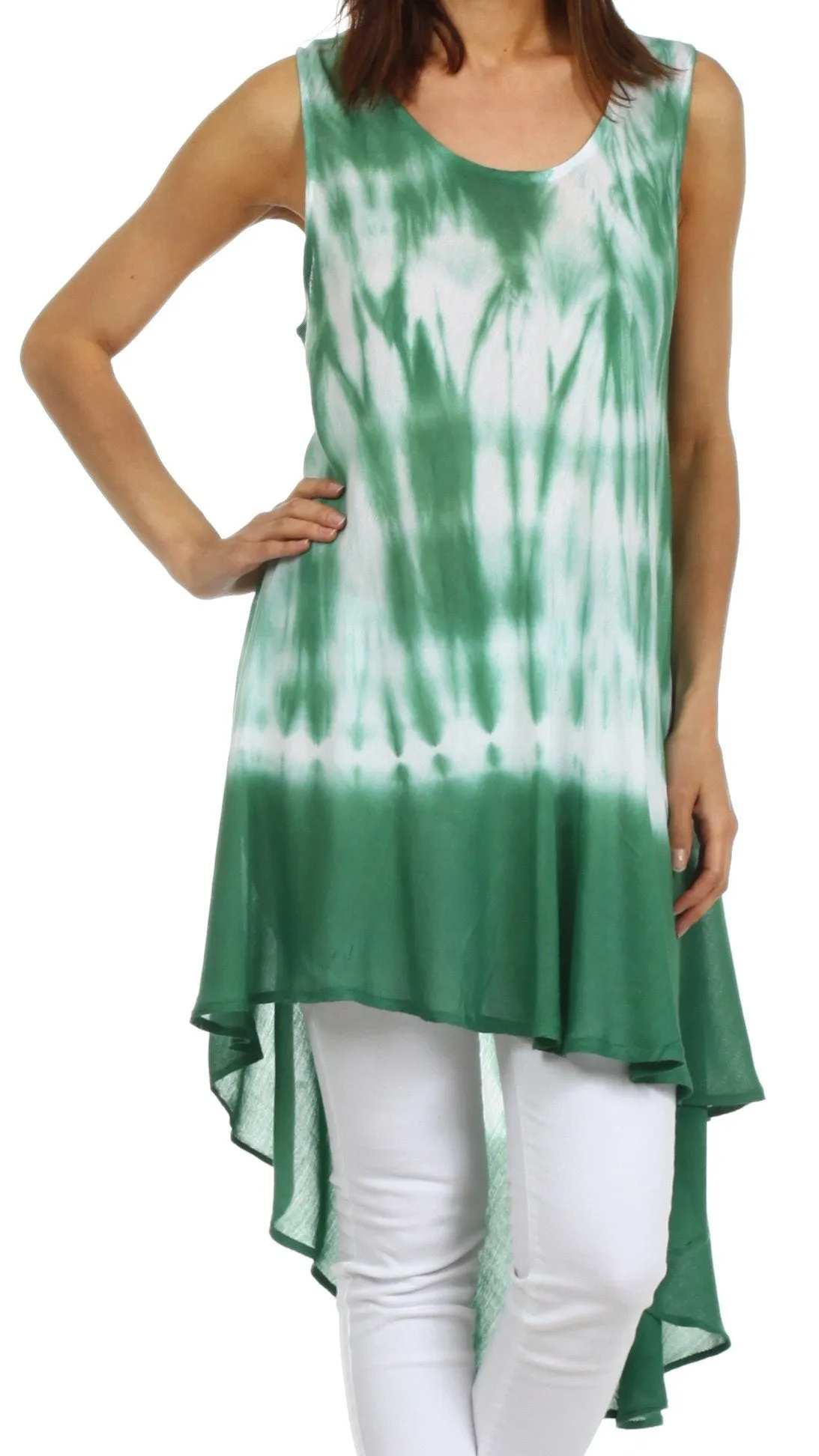 Sakkas Star Dancer Caftan Tank Hi Lo Dress / Cover Up