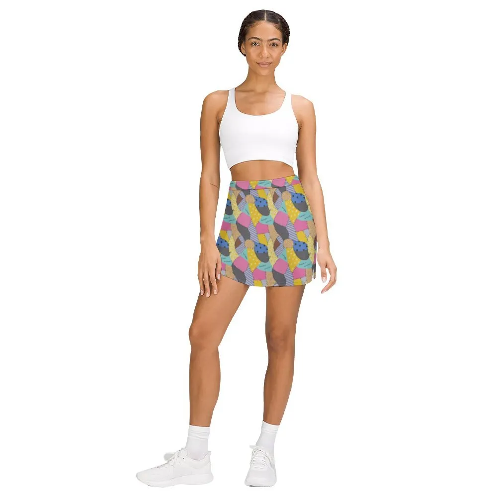 Sally's Dress Athletic A-Line Skirt With Pocket Solid Shorts