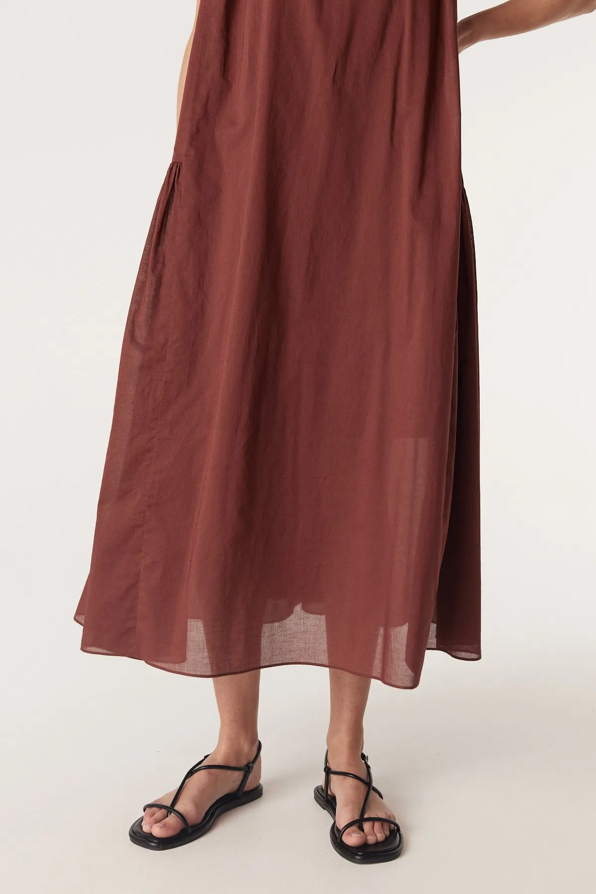 Salma Voile Dress - Rust