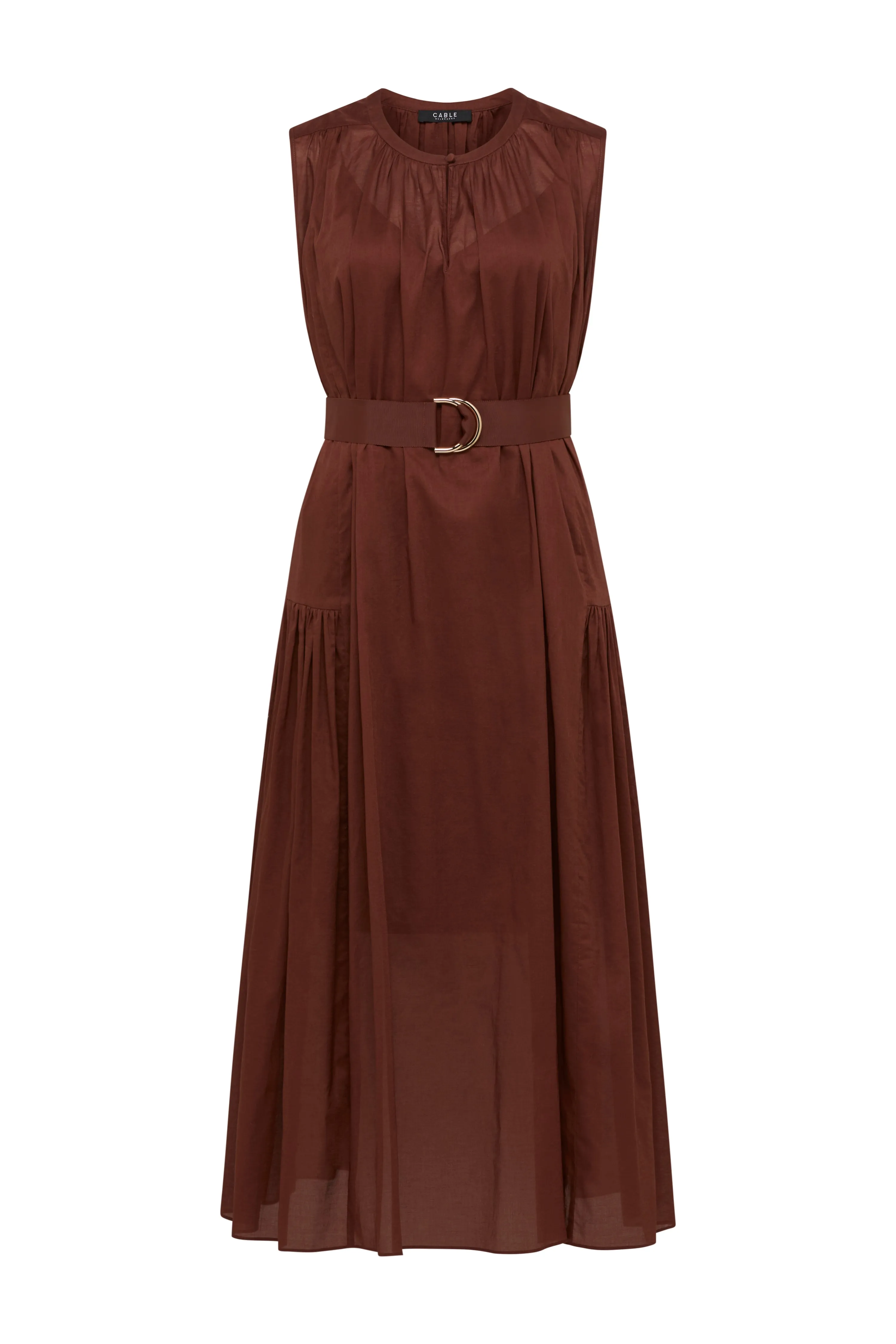 Salma Voile Dress - Rust