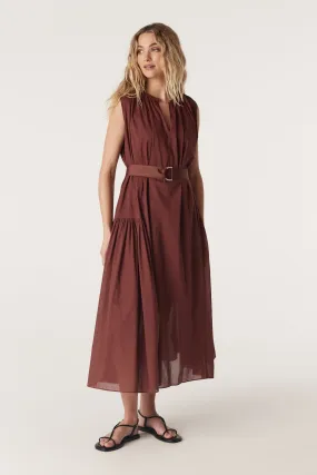 Salma Voile Dress - Rust