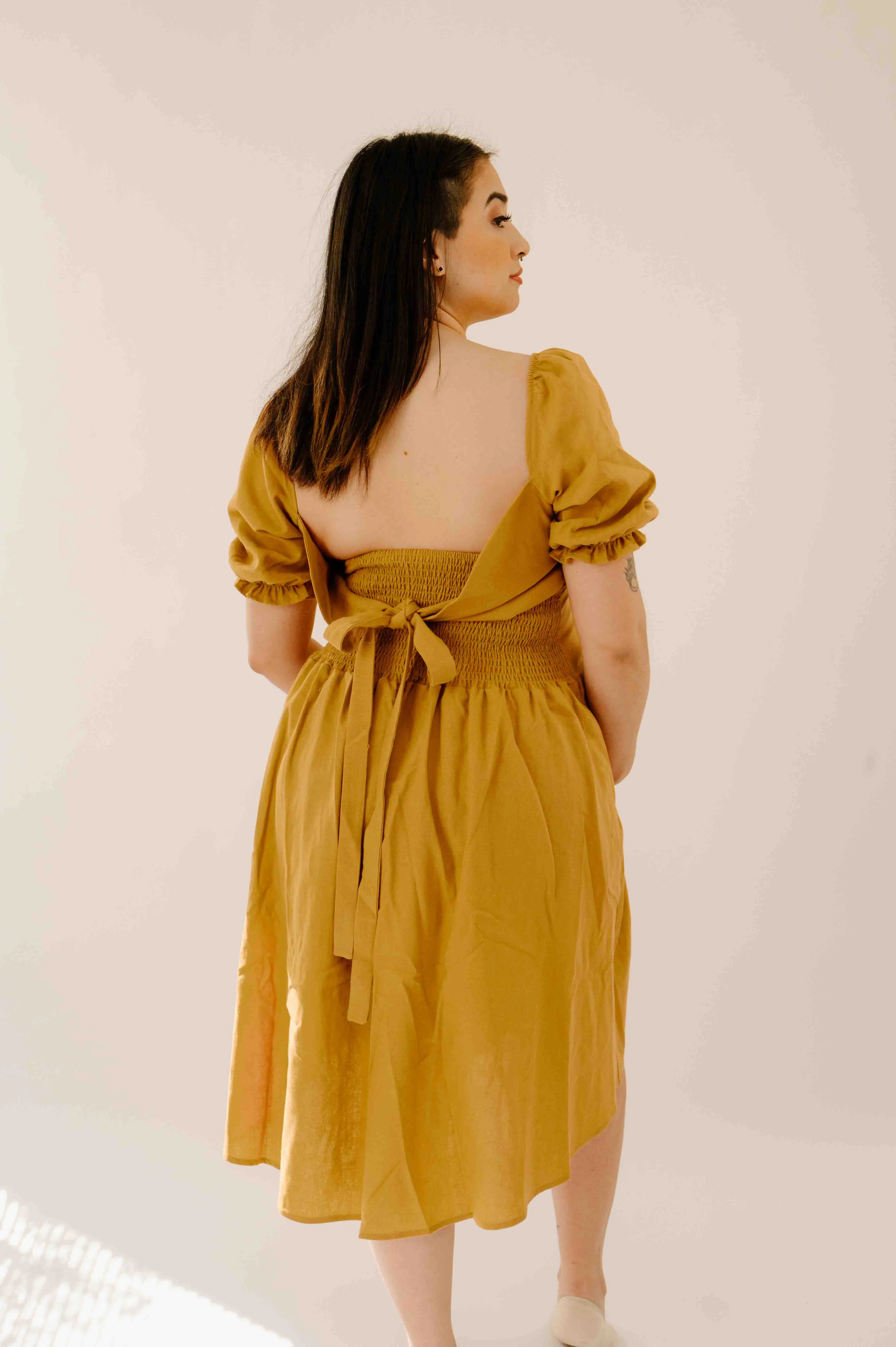 Selena Dress in Mustard