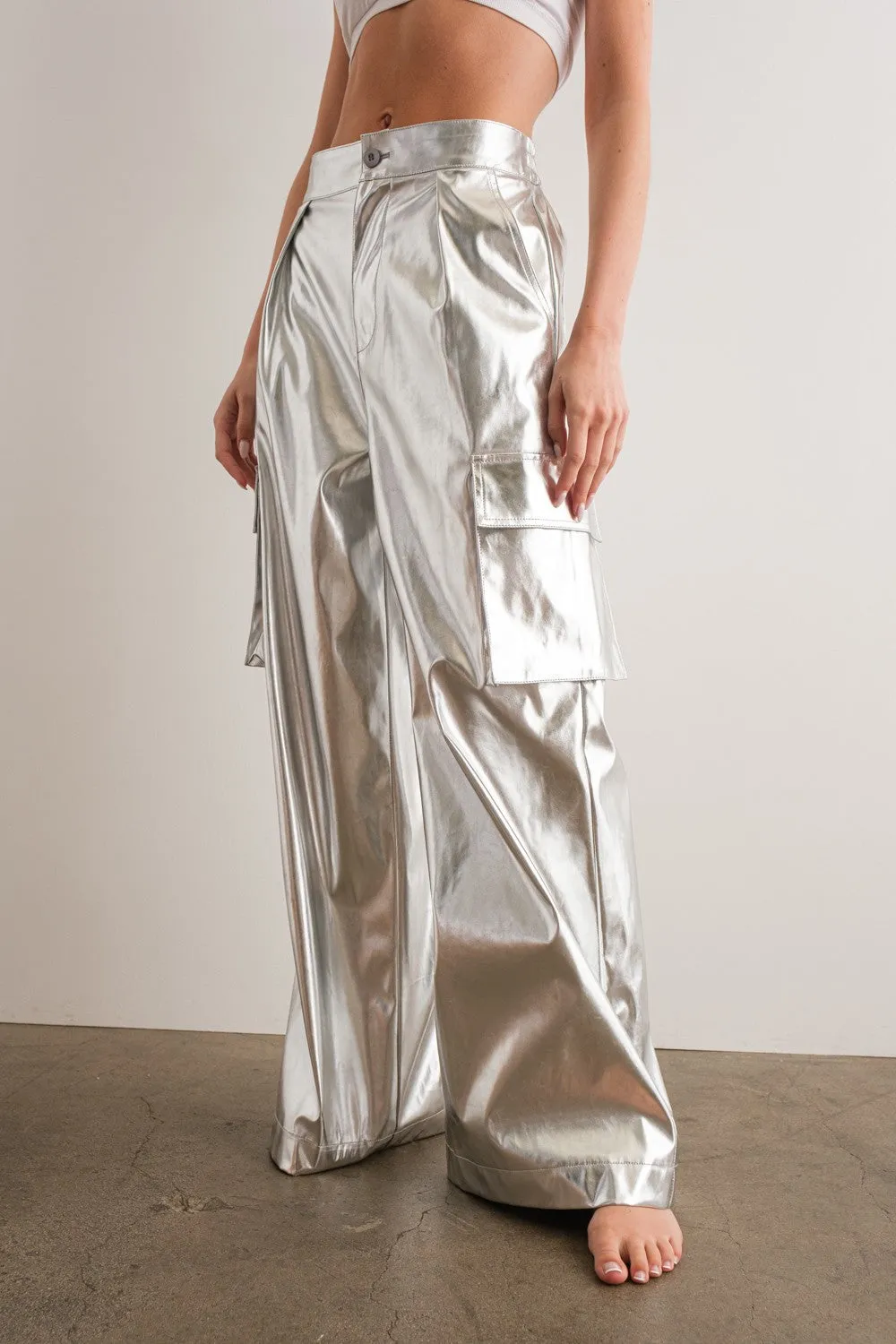 Silver Cargo Pants