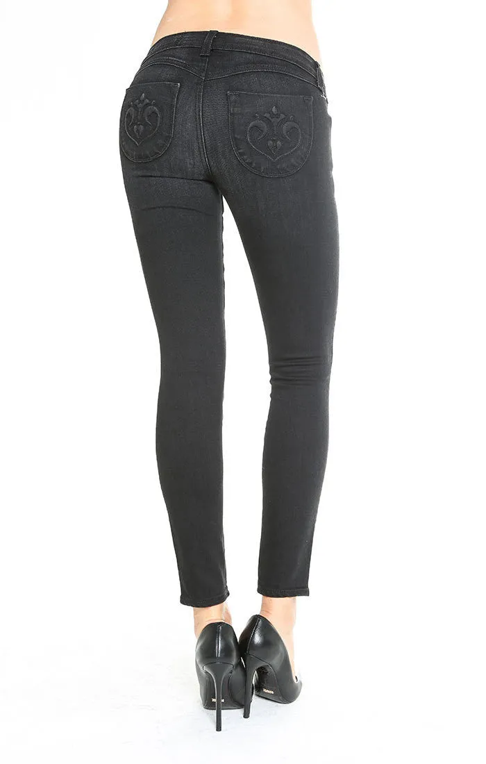 Siwy Jeans - Hannah in Black Magick - Skinny Cropped Jeans