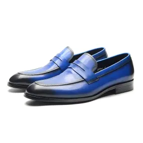 Sleek Slip-On Cow Leather Elegance