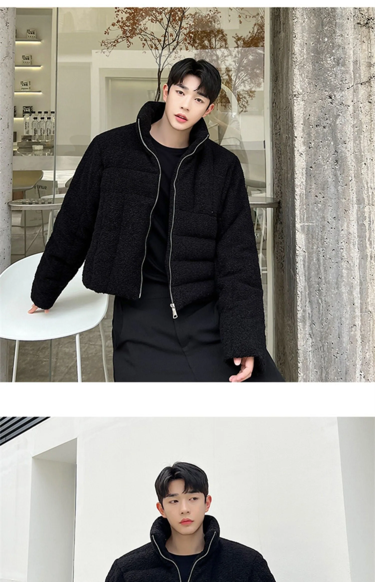 Soft Stand Collar Wool Jacket