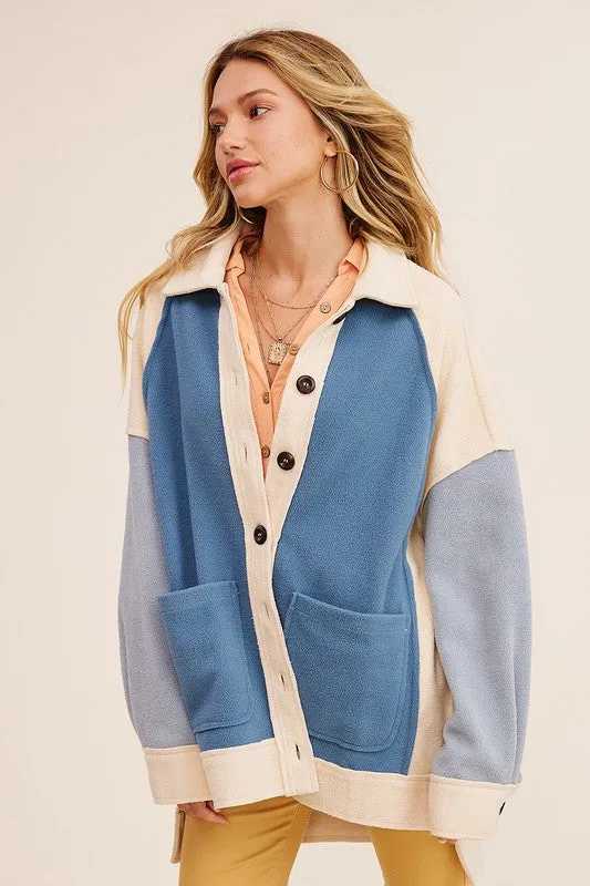 Soft Touch Terry-like Shacket Knit Jacket