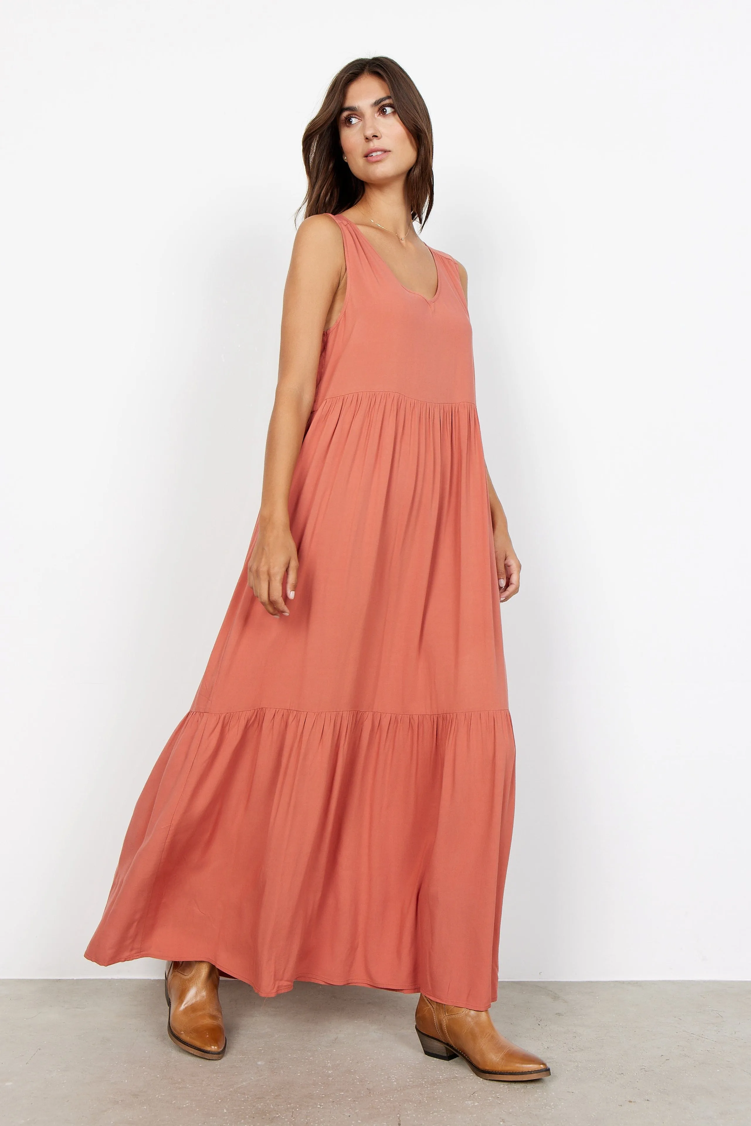 Soya Concept Maxi Dress Terracotta