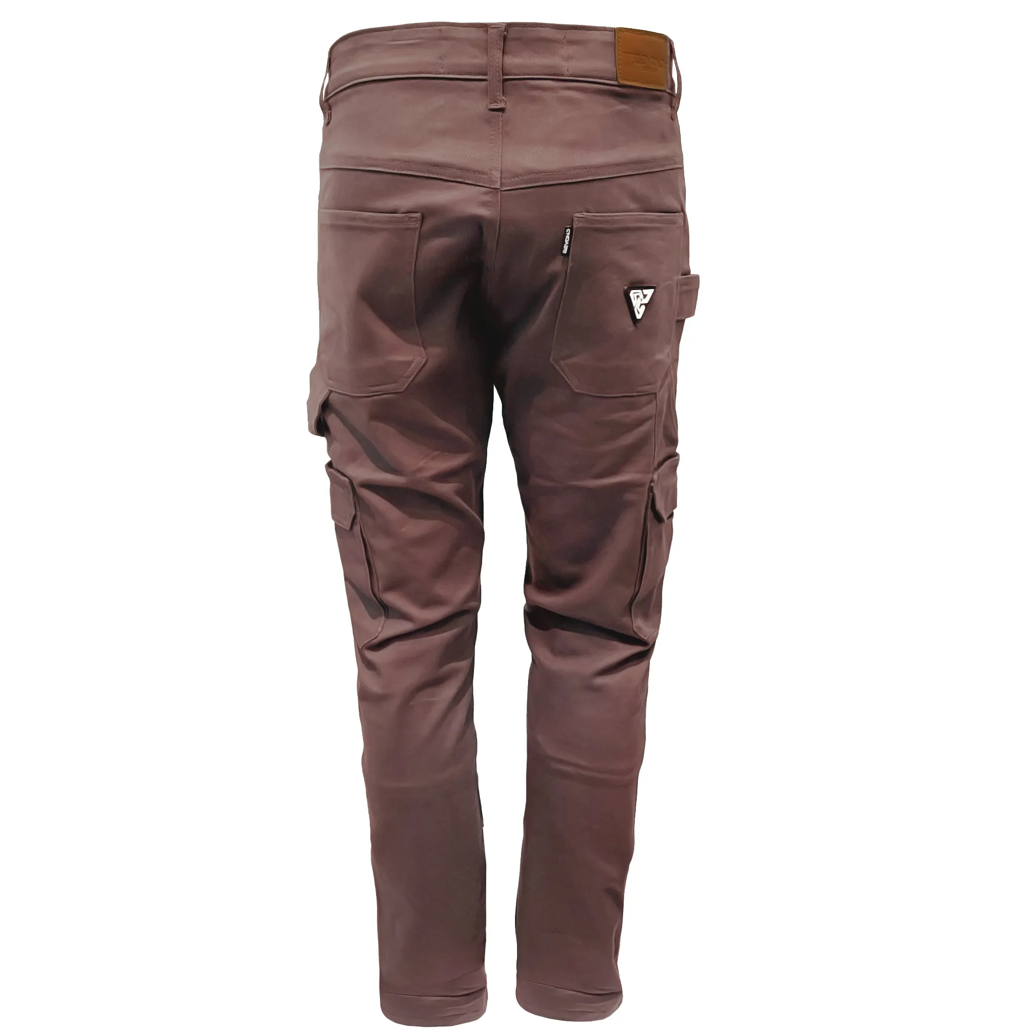 Straight Leg Cargo Pants - Light Cacao with Pads