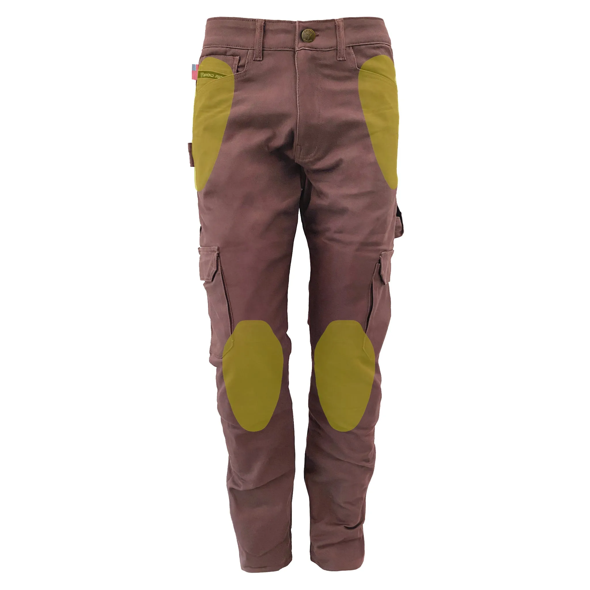 Straight Leg Cargo Pants - Light Cacao with Pads