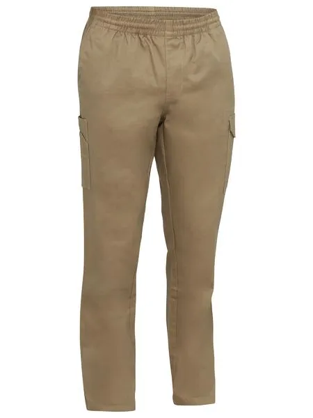 Stretch Cotton Drill Elastic Waist Cargo Work Pant - BPC6029