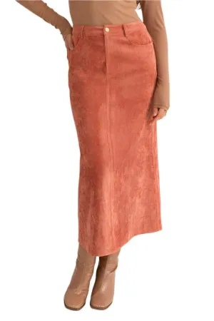 TEEK - Rust Cord Maxi Skirt