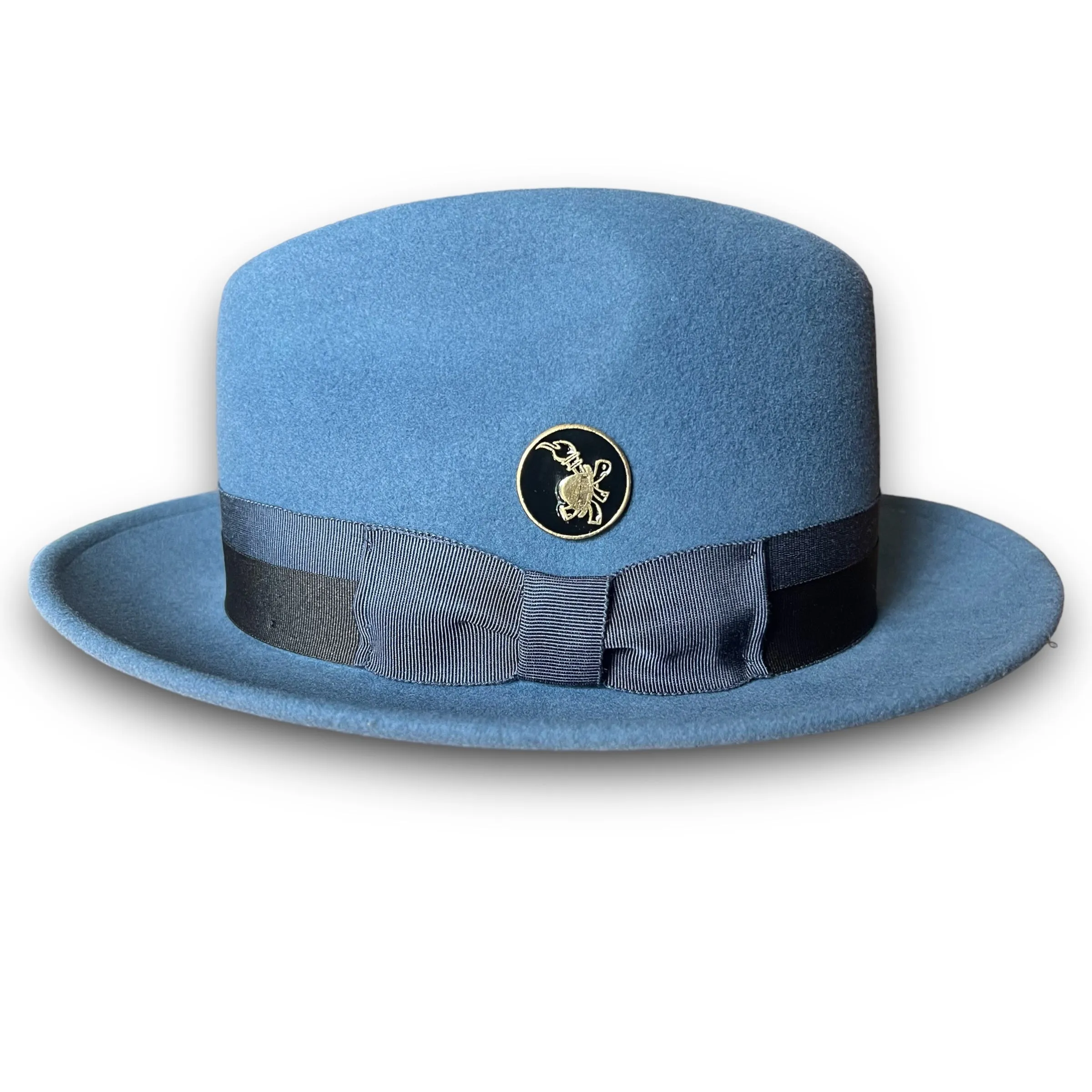 THE FLAMEKEEPERS HAT CLUB LANDO STEEL BLUE FEDORA