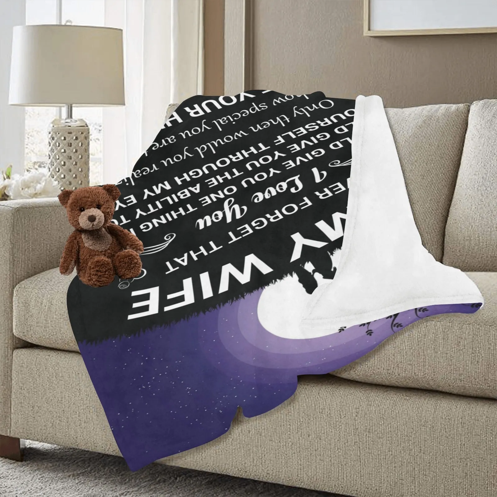 To My Wife Ultra-Soft Micro Fleece Blanket 50"x60" (Thick)