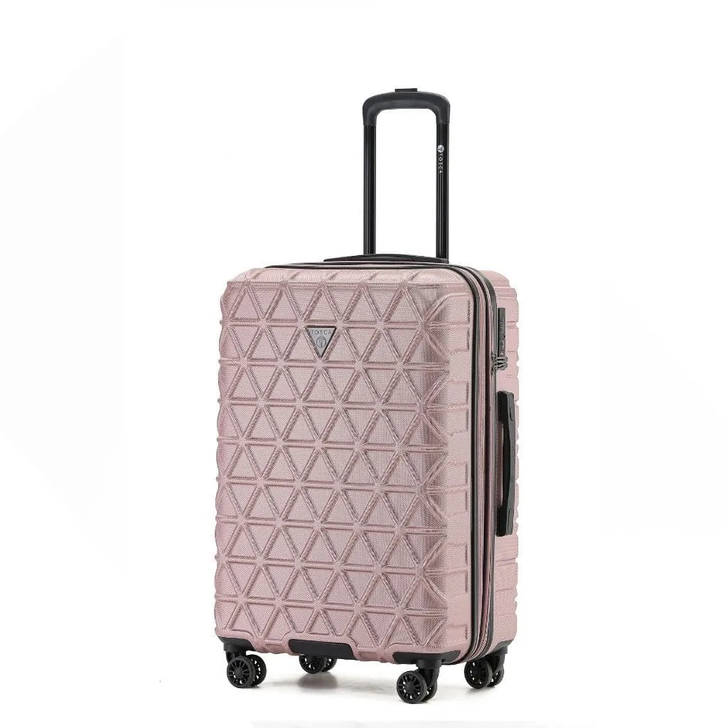 Tosca Triton Medium 64cm Hardsided Spinner Expander Luggage Rose Gold