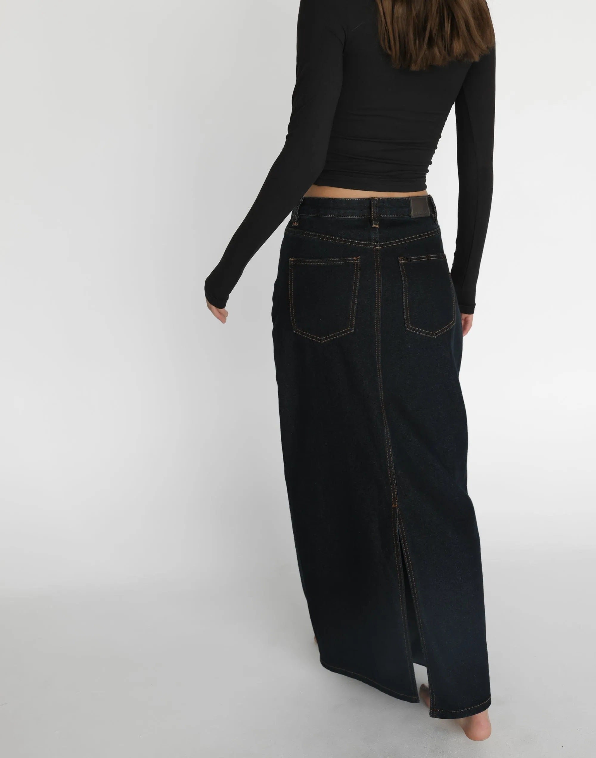 Tyler Denim Maxi Skirt (Midnight)