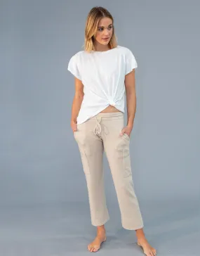 Un-Dyed Cargo Pants in Sand