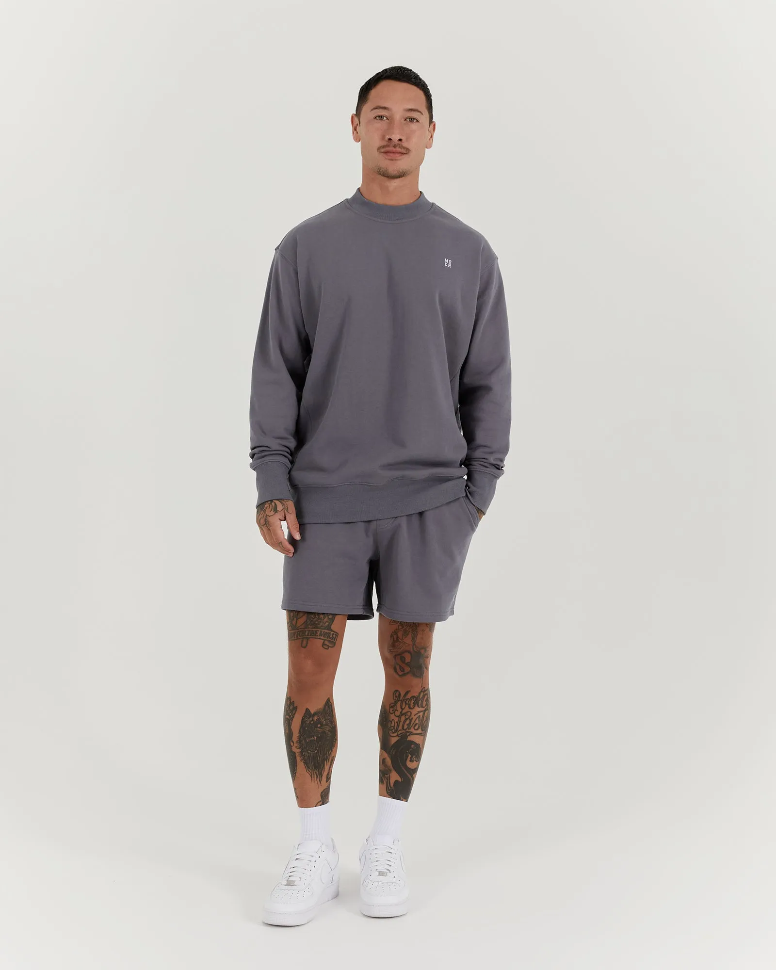 UNWIND CREW JUMPER - SHADOW