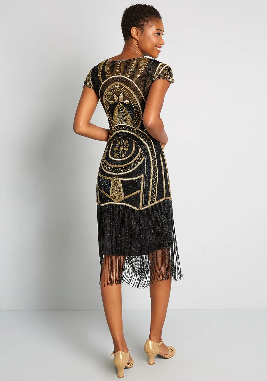 Valley of the Queens Beaded Tassel Dress