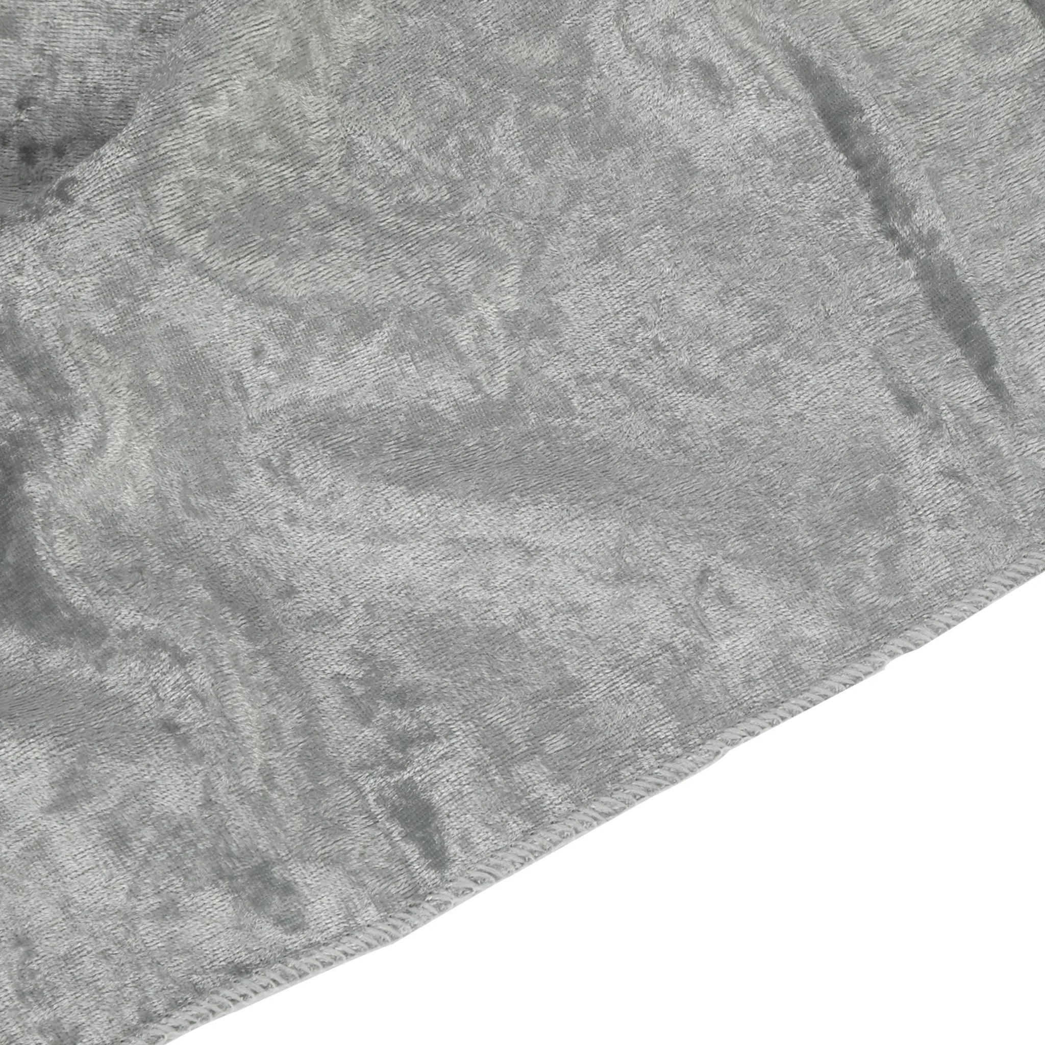 Velvet 120" Round Tablecloth - Silver