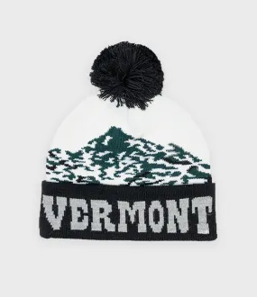 Vermont Pom Knit Beanie - Gray