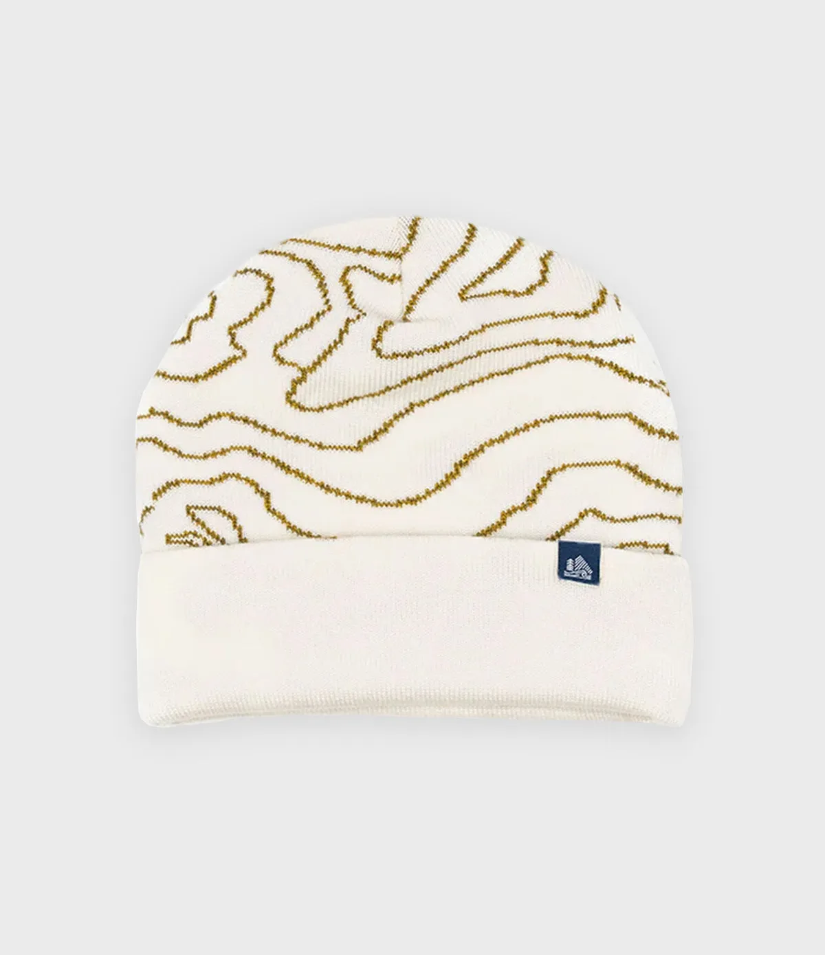 Vermont Topo Cuffed Beanie - White