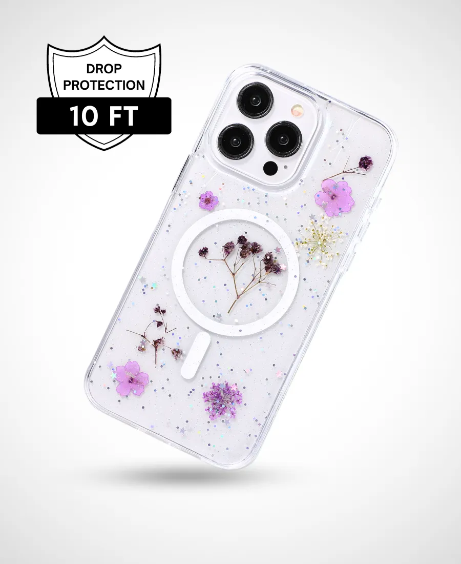 Violet Bouquet Floral MagSafe Phone Case