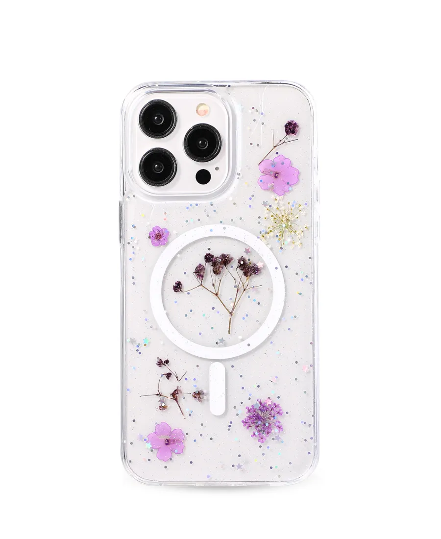 Violet Bouquet Floral MagSafe Phone Case