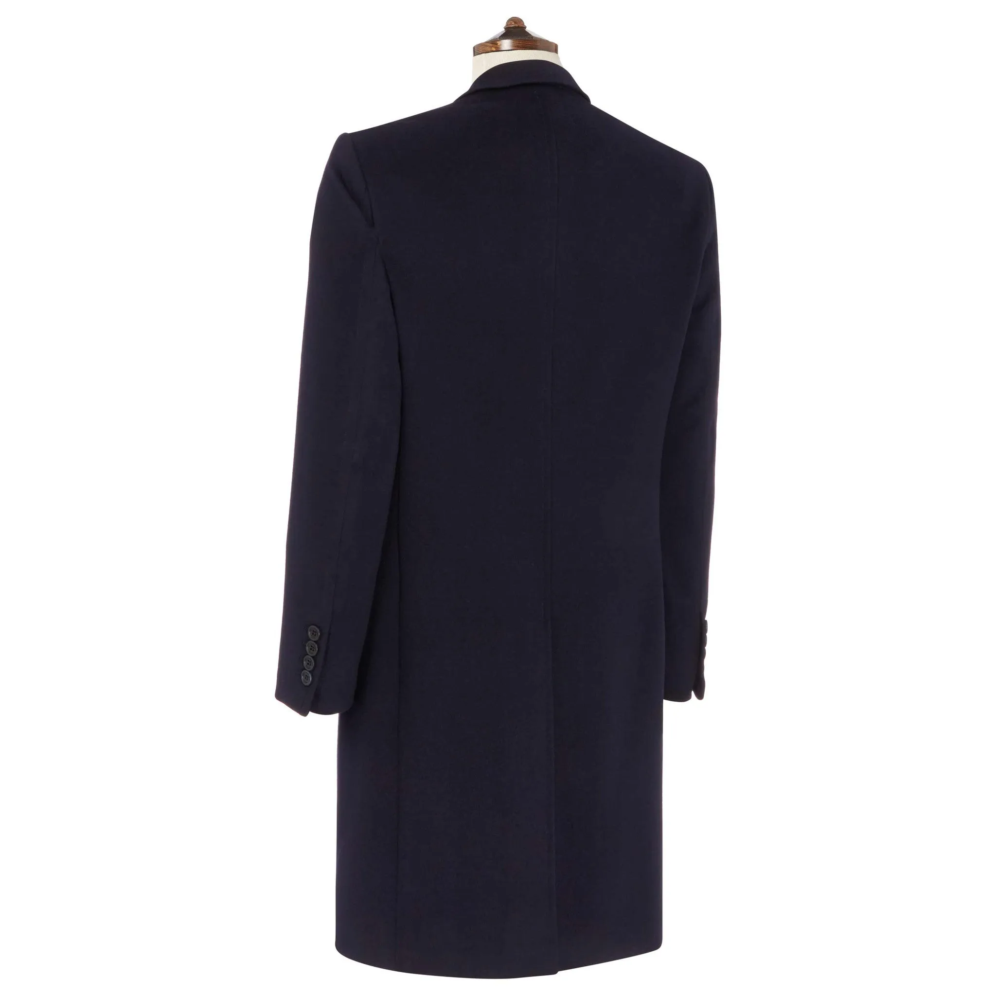 Warrington Navy Wool Cashmere Coat