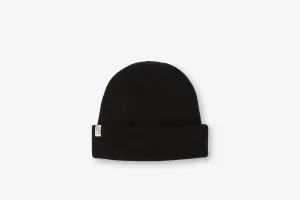 Westray Ribbed Cashmere Beanie - Black