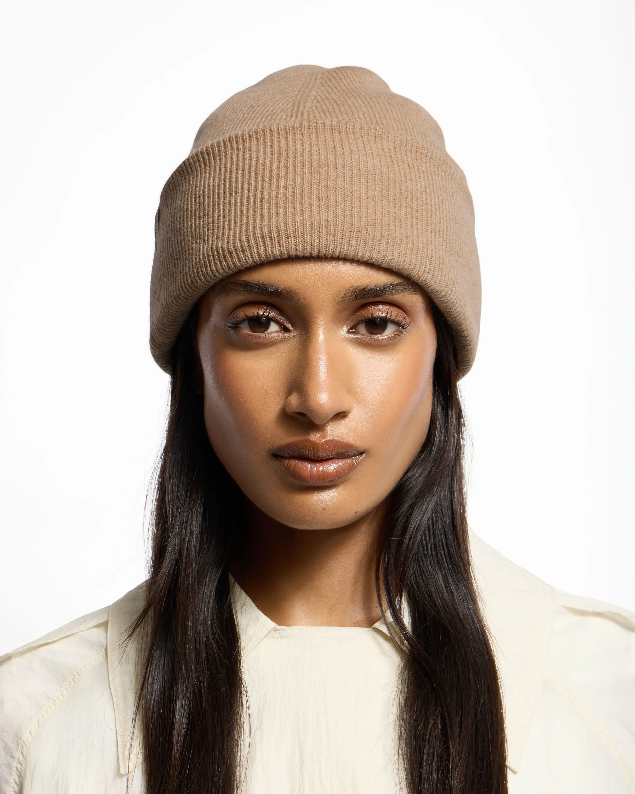 Westray Ribbed Cashmere Beanie - Camel