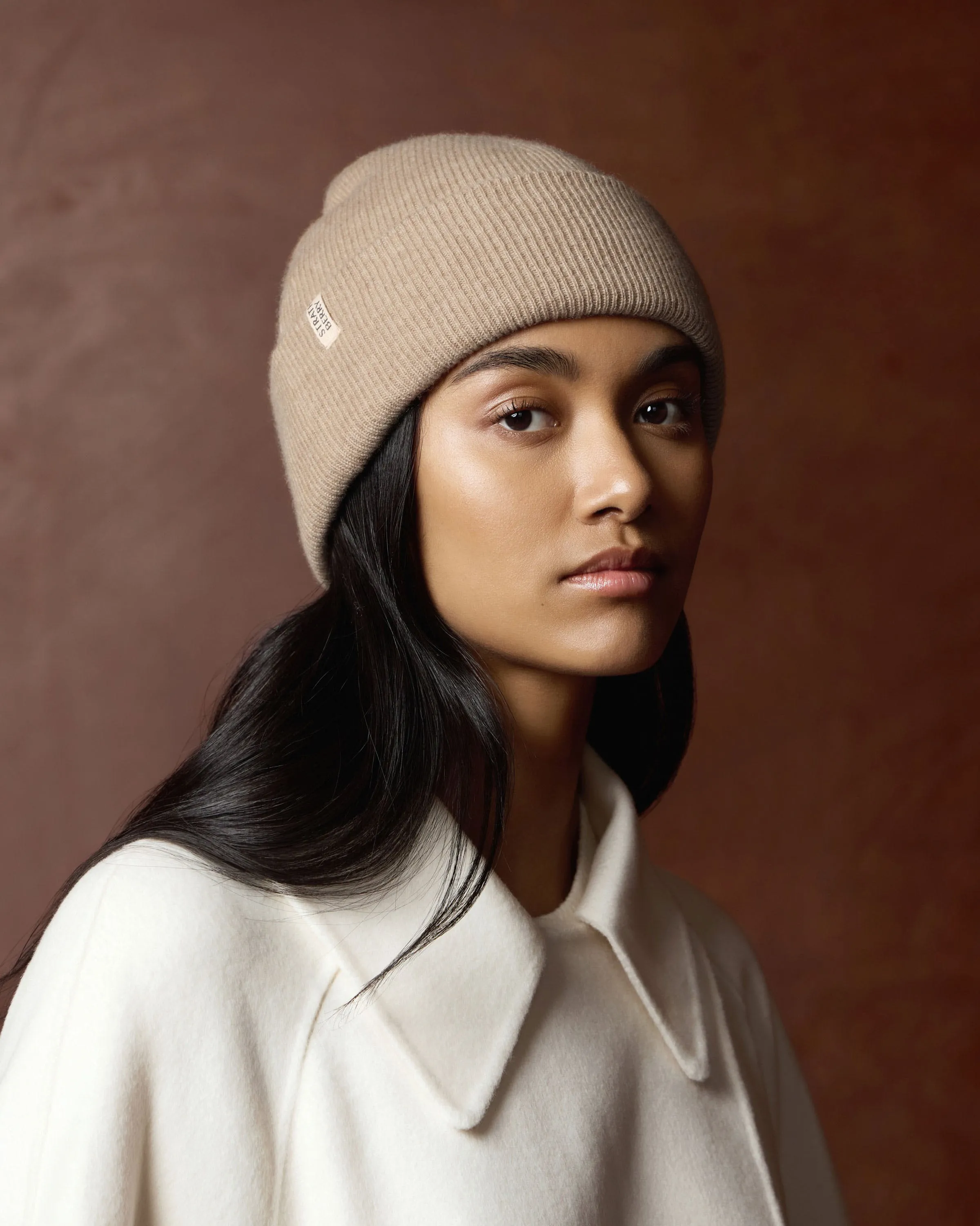 Westray Ribbed Cashmere Beanie - Camel