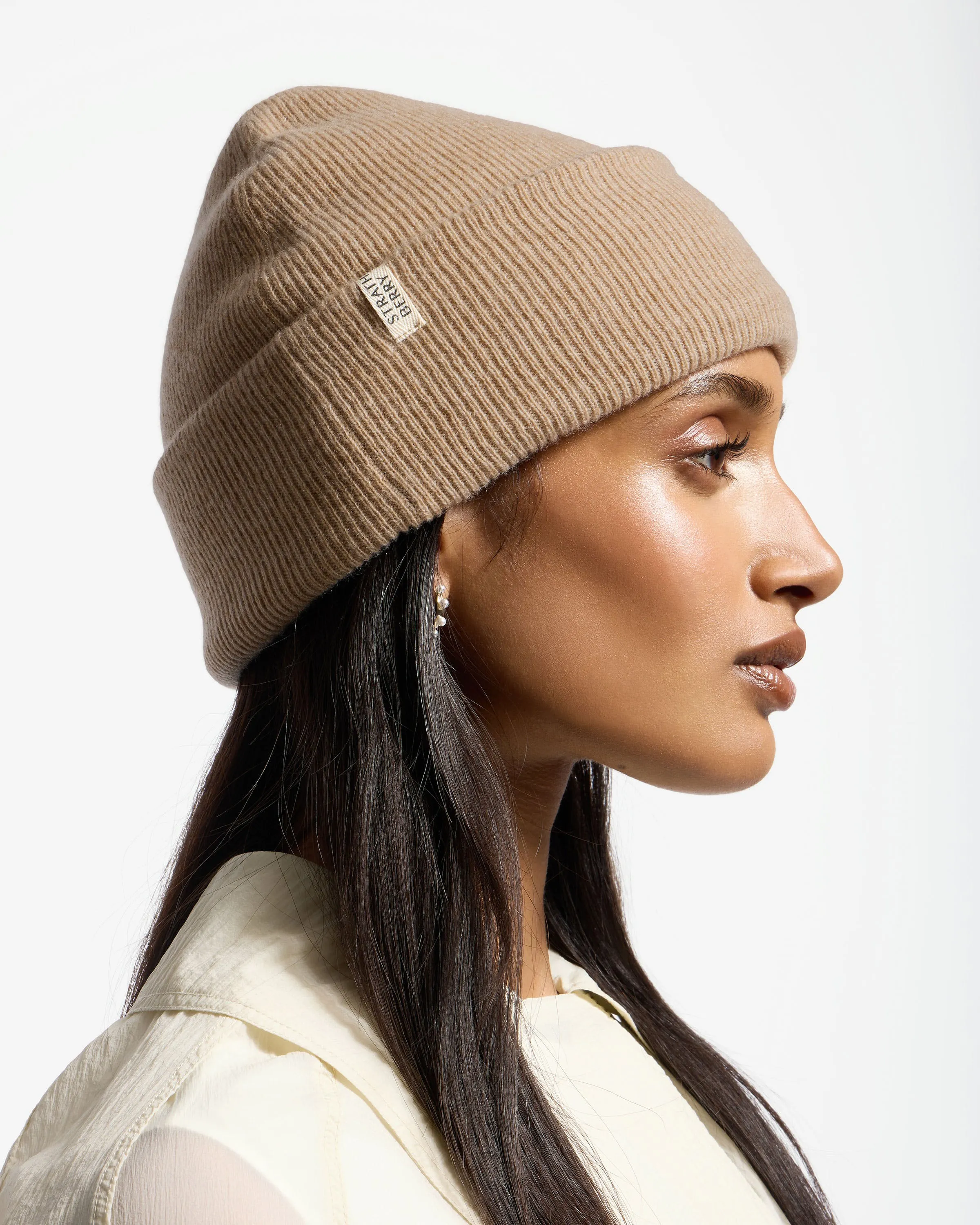 Westray Ribbed Cashmere Beanie - Camel