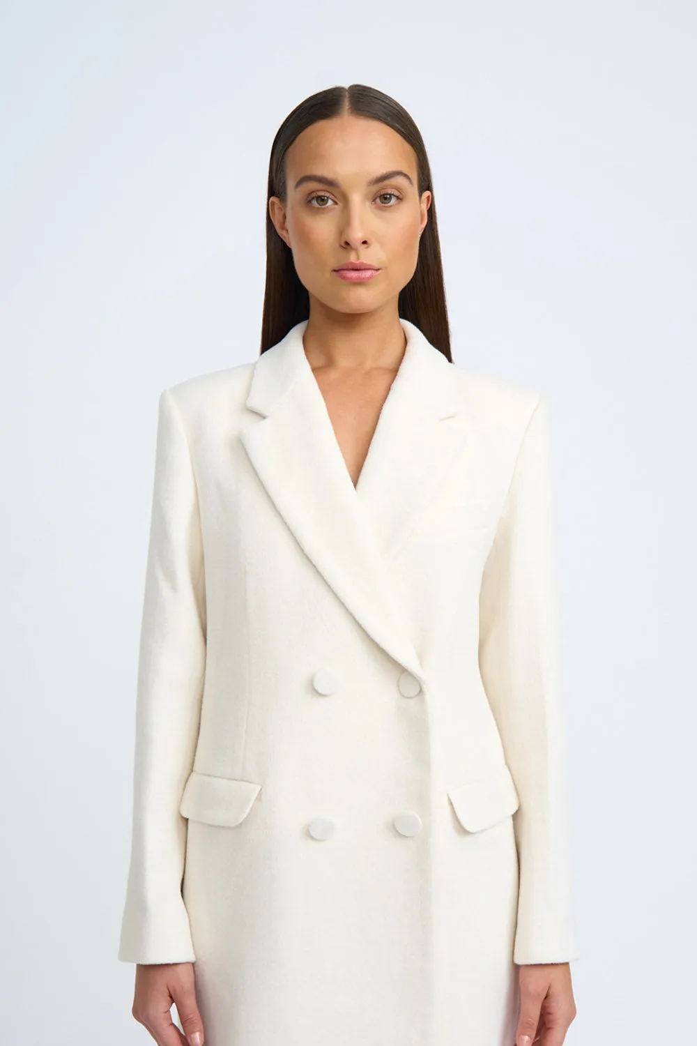 Winona Long Line Coat | Final Sale - Ivory