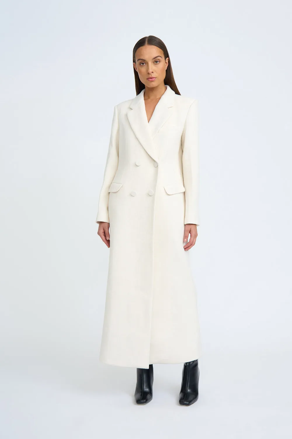 Winona Long Line Coat | Final Sale - Ivory