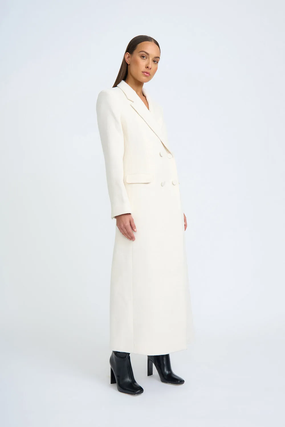 Winona Long Line Coat | Final Sale - Ivory