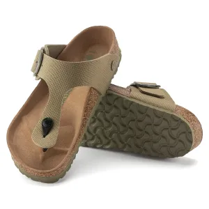 Women's Birkenstock Gizeh Vegan Big Buckle Textile Color: Faded Khaki